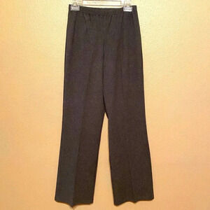 Women with Control Knit Pull On Pants Women's M Grey High Rise Elastic Waist